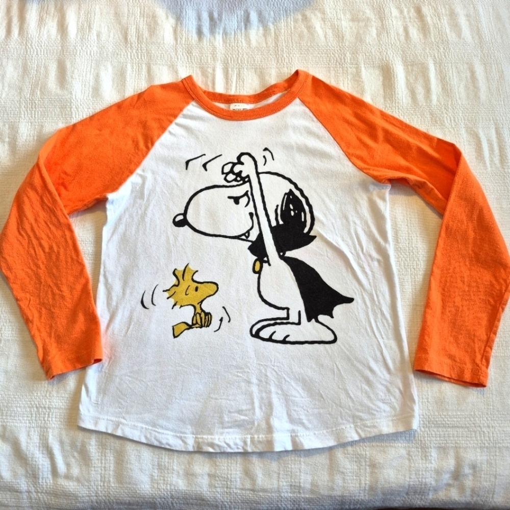 Hanna Andersson girls size 140 or 10 unisex Halloween Snoopy shirt GUC